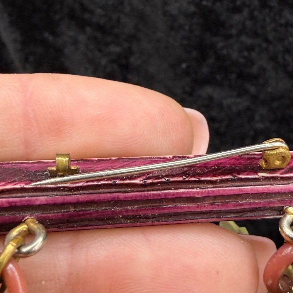 Vintage Hand Crafted Brooch Nature Leaves
